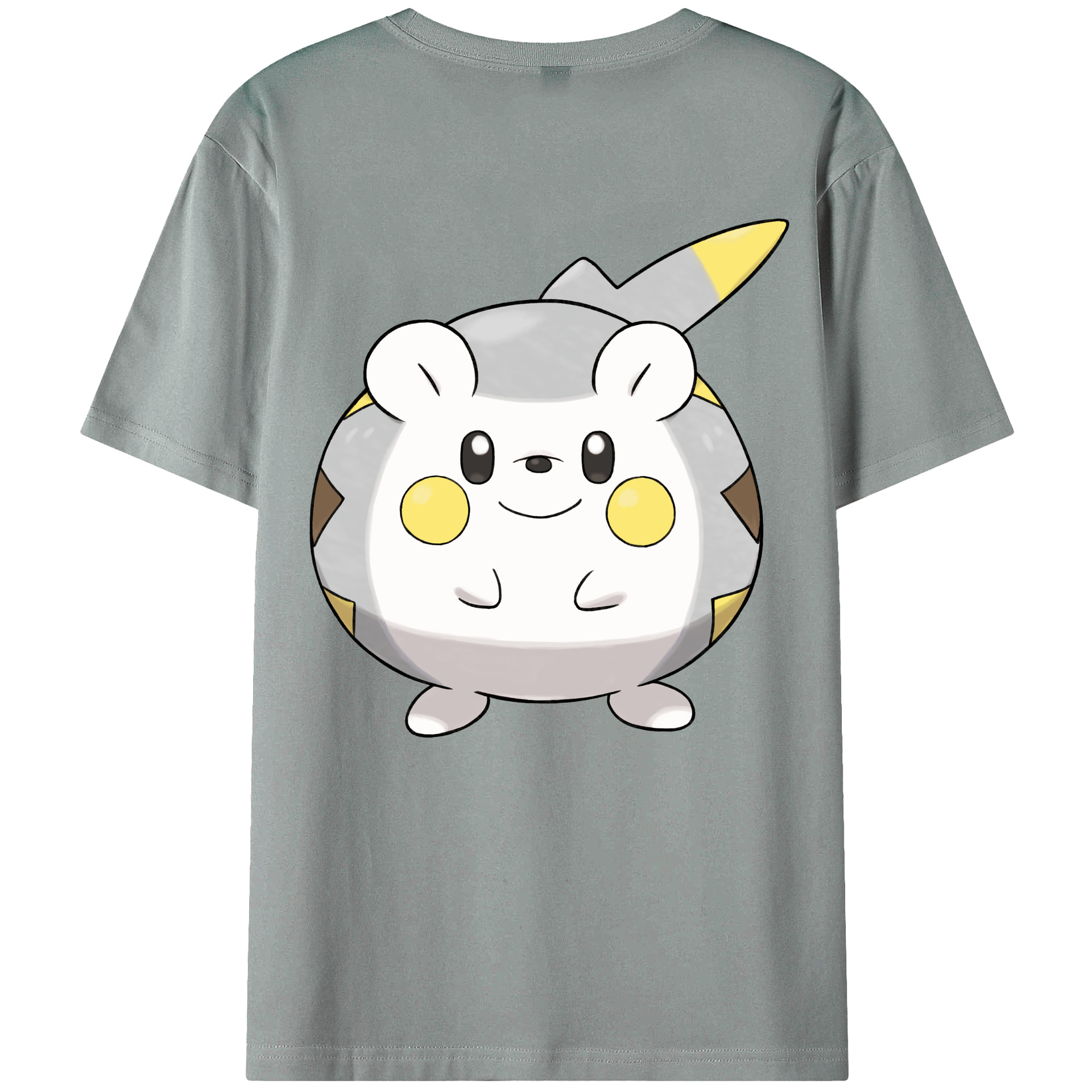 （画像用） ポケットモンスター Pokémon 綿100％ メンズ半袖Tシャツ（バックプリント） 通気性